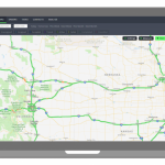 Dashboard view with route planning in GSMTask